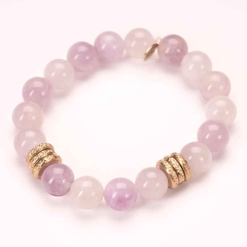 Semi-Precious Birthstone Bracelet with Rings (february)